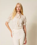 Camicia in pizzo con fiocco Twinset Art.TP2625