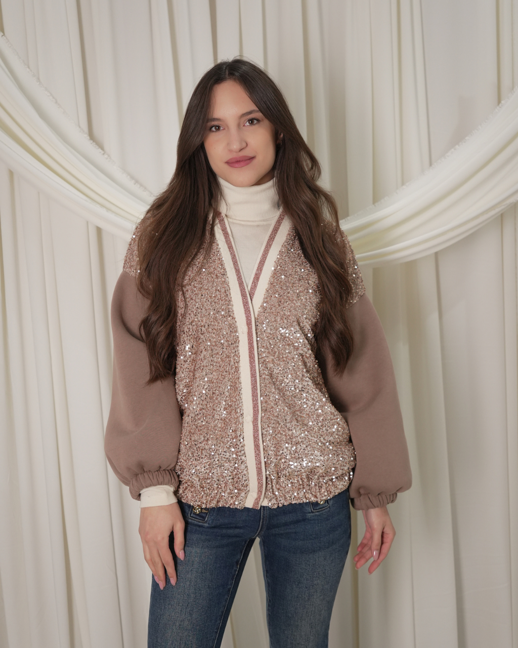 Cardigan Bomber Nude D'ELLE art.I241190