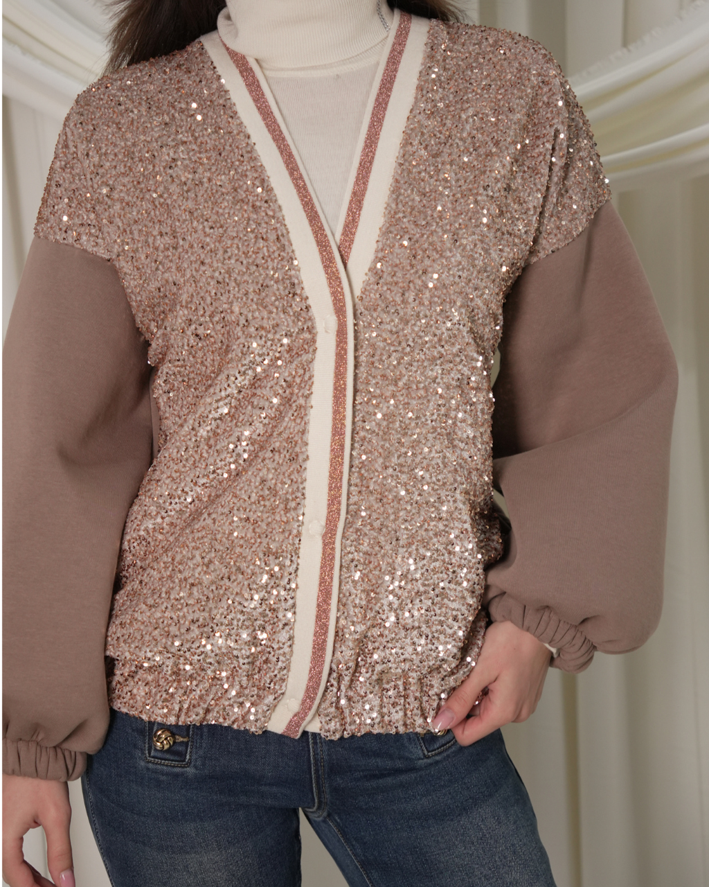 Cardigan Bomber Nude D'ELLE art.I241190