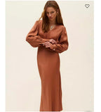 Abito lungo in raso Twinset