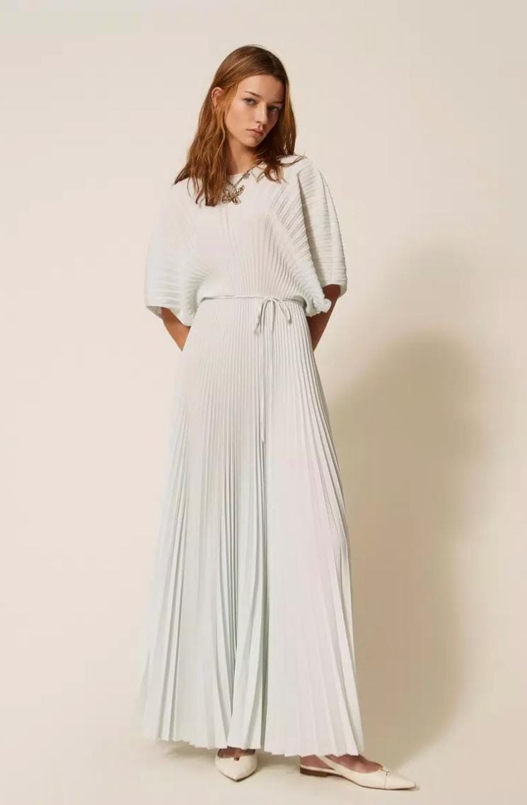 Abito lungo in crêpe de Chine riciclato Twinset Art.TP2562