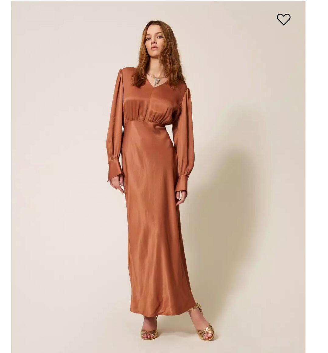 Abito lungo in raso Twinset